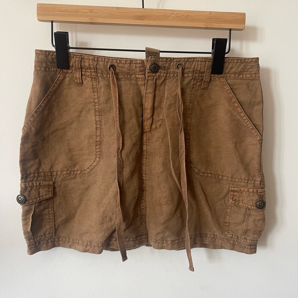 Brown cargo skirt